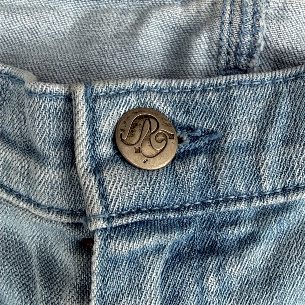 Yoga Jeans Two-Tone Denim Shorts | Size 31 | Raw Hem | NWOT - Picture 7 of 13